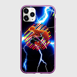 Чехол iPhone 11 Pro матовый Anime Demon Slayer Zenitsu