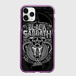 Чехол iPhone 11 Pro матовый Black Sabbath - goat skull, цвет: 3D-фиолетовый
