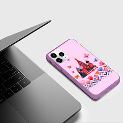 Чехол iPhone 11 Pro матовый Москва - собор, цвет: 3D-фиолетовый — фото 2