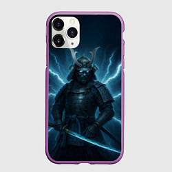 Чехол iPhone 11 Pro матовый Электросамурай, цвет: 3D-фиолетовый