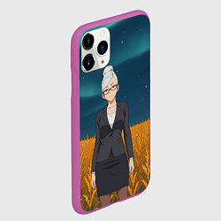 Чехол iPhone 11 Pro матовый Сэйко Аясэ Дандадан, цвет: 3D-фиолетовый — фото 2