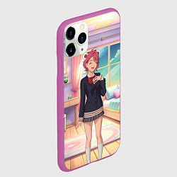 Чехол iPhone 11 Pro матовый Дандадан Сиратори Айра смущается, цвет: 3D-фиолетовый — фото 2