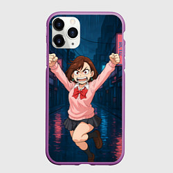 Чехол iPhone 11 Pro матовый Сиратори Айра в ярости, цвет: 3D-фиолетовый