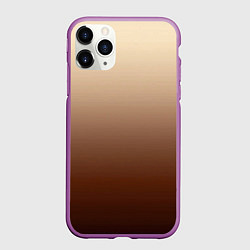 Чехол iPhone 11 Pro матовый Мокко мусс омбре, цвет: 3D-фиолетовый