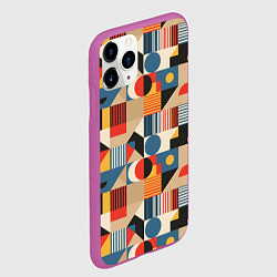 Чехол iPhone 11 Pro матовый Ритмы Баухауса, цвет: 3D-фиолетовый — фото 2
