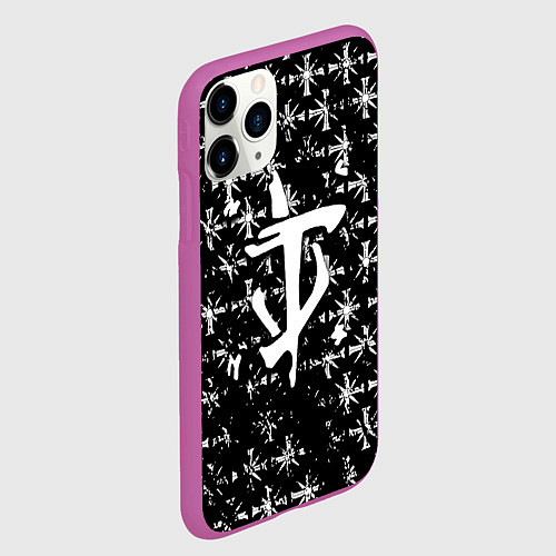 Чехол iPhone 11 Pro матовый Doom x farcry game / 3D-Фиолетовый – фото 2