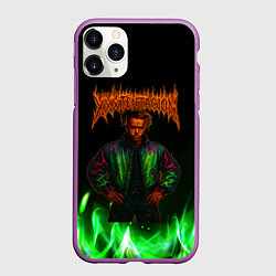 Чехол iPhone 11 Pro матовый XXXTentacion hardcore, цвет: 3D-фиолетовый