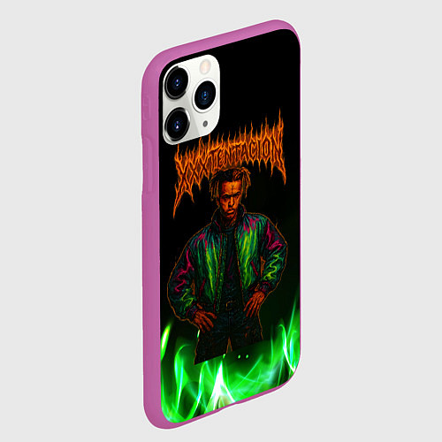 Чехол iPhone 11 Pro матовый XXXTentacion hardcore / 3D-Фиолетовый – фото 2