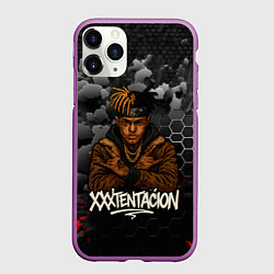 Чехол iPhone 11 Pro матовый XXXTentacion со скрещенными руками, цвет: 3D-фиолетовый