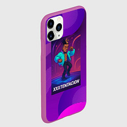 Чехол iPhone 11 Pro матовый XXXTentacion танцует в стиле 80х, цвет: 3D-фиолетовый — фото 2
