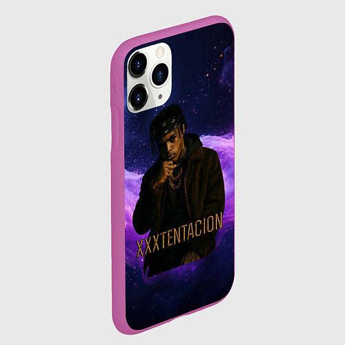Чехол iPhone 11 Pro матовый XXXTentacion - кулак / 3D-Фиолетовый – фото 2