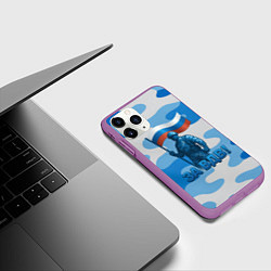 Чехол iPhone 11 Pro матовый Десант за ВДВ, цвет: 3D-фиолетовый — фото 2