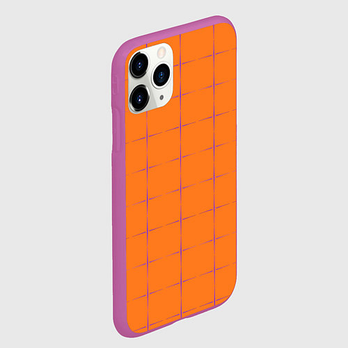 Чехол iPhone 11 Pro матовый Color orange stripe / 3D-Фиолетовый – фото 2