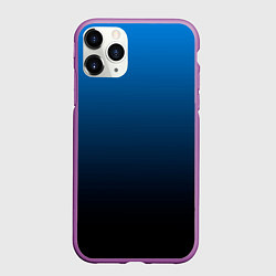 Чехол iPhone 11 Pro матовый Blue gradient, цвет: 3D-фиолетовый
