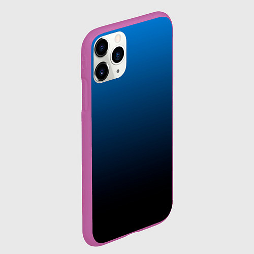 Чехол iPhone 11 Pro матовый Blue gradient / 3D-Фиолетовый – фото 2