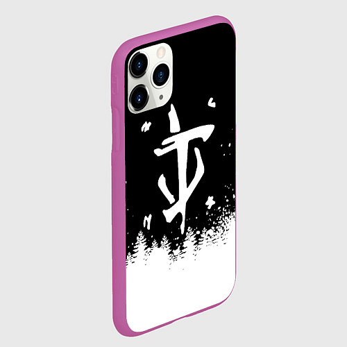 Чехол iPhone 11 Pro матовый Doom winter wild / 3D-Фиолетовый – фото 2