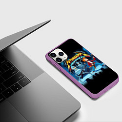 Чехол iPhone 11 Pro матовый Rock group Futurama - ai art fantasy, цвет: 3D-фиолетовый — фото 2