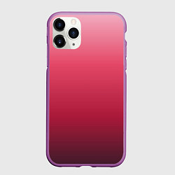 Чехол iPhone 11 Pro матовый Градиент гранатовый, цвет: 3D-фиолетовый
