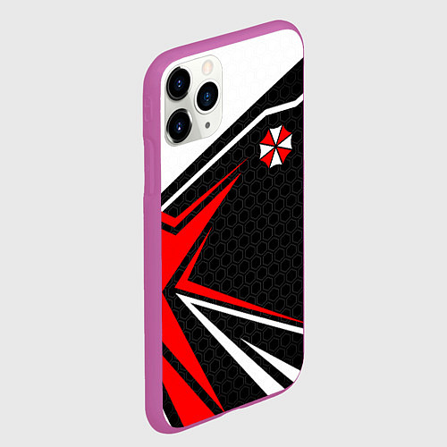 Чехол iPhone 11 Pro матовый Umbrella - red uniform / 3D-Фиолетовый – фото 2