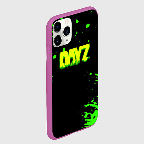 Чехол iPhone 11 Pro матовый Dayz кислотное краски логотип / 3D-Фиолетовый – фото 2