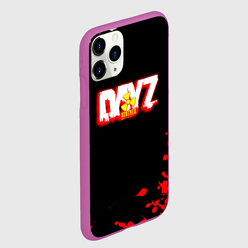 Чехол iPhone 11 Pro матовый Dayz x stalker / 3D-Фиолетовый – фото 2