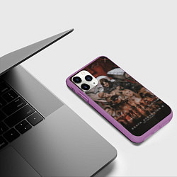 Чехол iPhone 11 Pro матовый Персонажи из Death stranding 2 on the beach, цвет: 3D-фиолетовый — фото 2