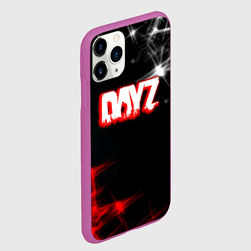 Чехол iPhone 11 Pro матовый Dayz световые краски / 3D-Фиолетовый – фото 2