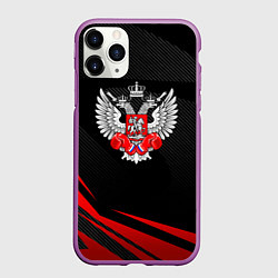 Чехол iPhone 11 Pro матовый Федерация бокса - красный спорт, цвет: 3D-фиолетовый