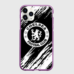 Чехол iPhone 11 Pro матовый Chelsea краски текстура, цвет: 3D-фиолетовый
