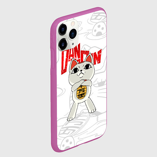 Чехол iPhone 11 Pro матовый Dandadan - манеки неко / 3D-Фиолетовый – фото 2