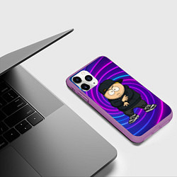 Чехол iPhone 11 Pro матовый Эрик Картман в кроссовках, цвет: 3D-фиолетовый — фото 2