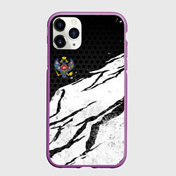 Чехол iPhone 11 Pro матовый Российская империя - потертости, цвет: 3D-фиолетовый