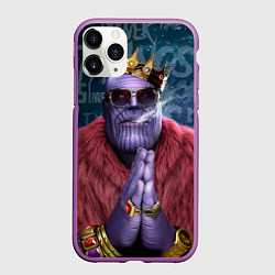 Чехол iPhone 11 Pro матовый Танос с короной, цвет: 3D-фиолетовый