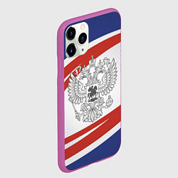 Чехол iPhone 11 Pro матовый Герб России, цвет: 3D-фиолетовый — фото 2