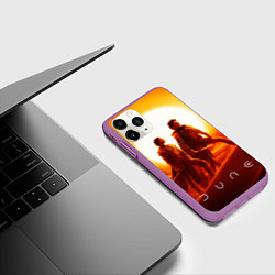Чехол iPhone 11 Pro матовый Пол Атрейдес и Чани Dune part two, цвет: 3D-фиолетовый — фото 2