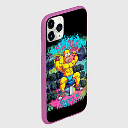 Чехол iPhone 11 Pro матовый Гомер Симпсон - цель раскачаться, цвет: 3D-фиолетовый — фото 2