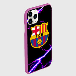 Чехол iPhone 11 Pro матовый Barcelona neon storm, цвет: 3D-фиолетовый — фото 2