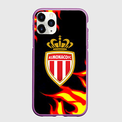 Чехол iPhone 11 Pro матовый Монако огненный фон текстура, цвет: 3D-фиолетовый