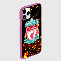 Чехол iPhone 11 Pro матовый Liverpool краски огненные, цвет: 3D-фиолетовый — фото 2