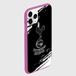 Чехол iPhone 11 Pro матовый Тоттенхэм краски полосы, цвет: 3D-фиолетовый — фото 2