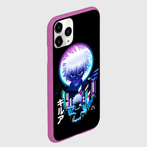 Чехол iPhone 11 Pro матовый Хантер х Хантер, Киллуа / 3D-Фиолетовый – фото 2