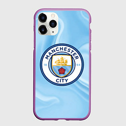 Чехол iPhone 11 Pro матовый Фк Манчестер Сити, цвет: 3D-фиолетовый