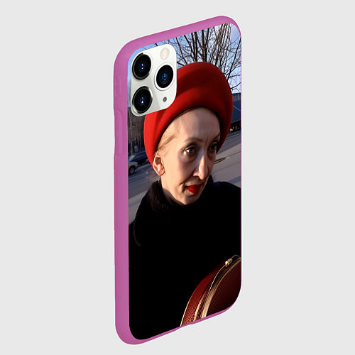 Чехол iPhone 11 Pro матовый Кандибобер мем / 3D-Фиолетовый – фото 2