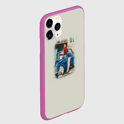 Чехол iPhone 11 Pro матовый Автоледи, цвет: 3D-фиолетовый — фото 2