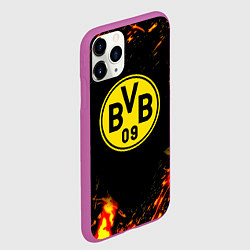 Чехол iPhone 11 Pro матовый Borussia огненные краски, цвет: 3D-фиолетовый — фото 2