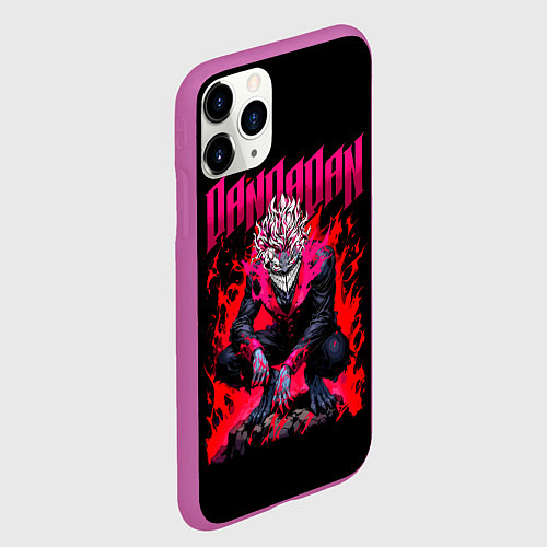 Чехол iPhone 11 Pro матовый Дандадан, Окарун / 3D-Фиолетовый – фото 2