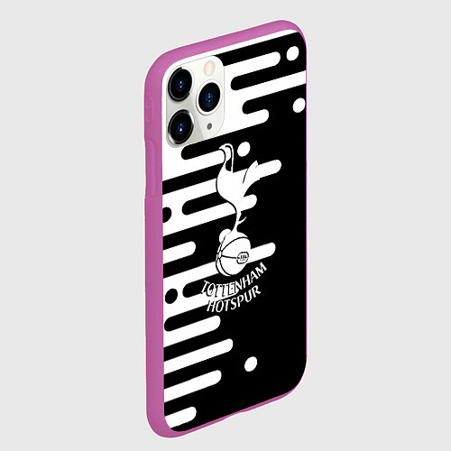 Чехол iPhone 11 Pro матовый Тоттенхэм Хотспур геометрия / 3D-Фиолетовый – фото 2