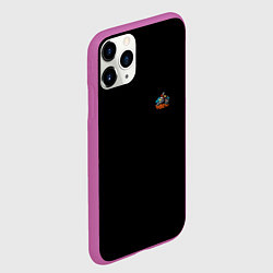 Чехол iPhone 11 Pro матовый Motocross mountains, цвет: 3D-фиолетовый — фото 2