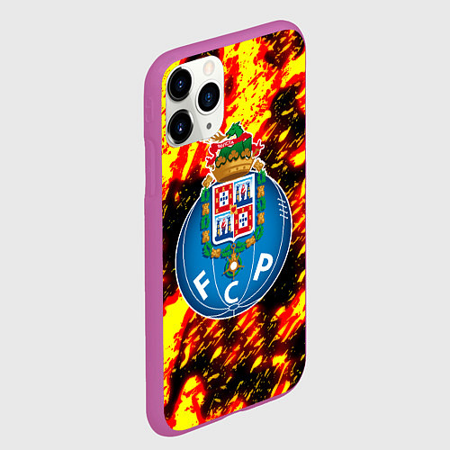 Чехол iPhone 11 Pro матовый Porto огненые краски / 3D-Фиолетовый – фото 2