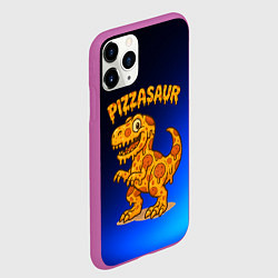 Чехол iPhone 11 Pro матовый Пиццазавр, цвет: 3D-фиолетовый — фото 2